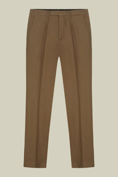 Classic regular fit twill trousers for men