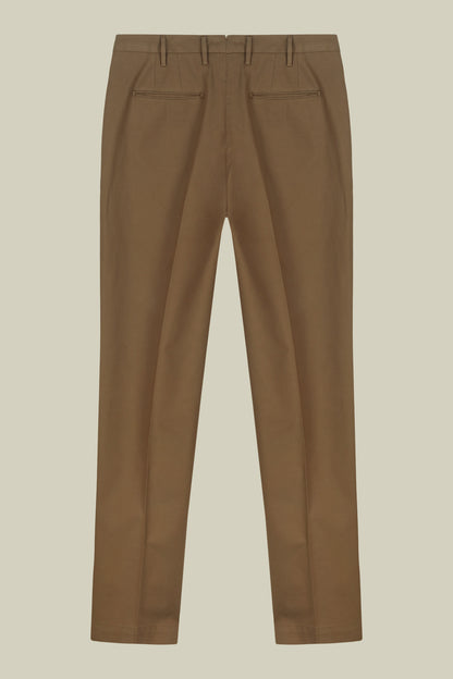 Classic regular fit twill trousers for men
