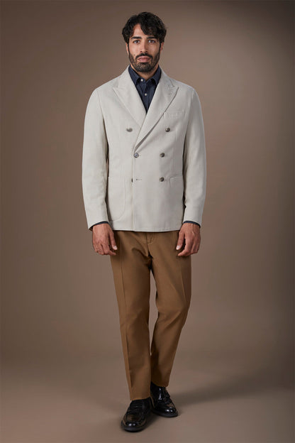 Classic regular fit twill trousers for men