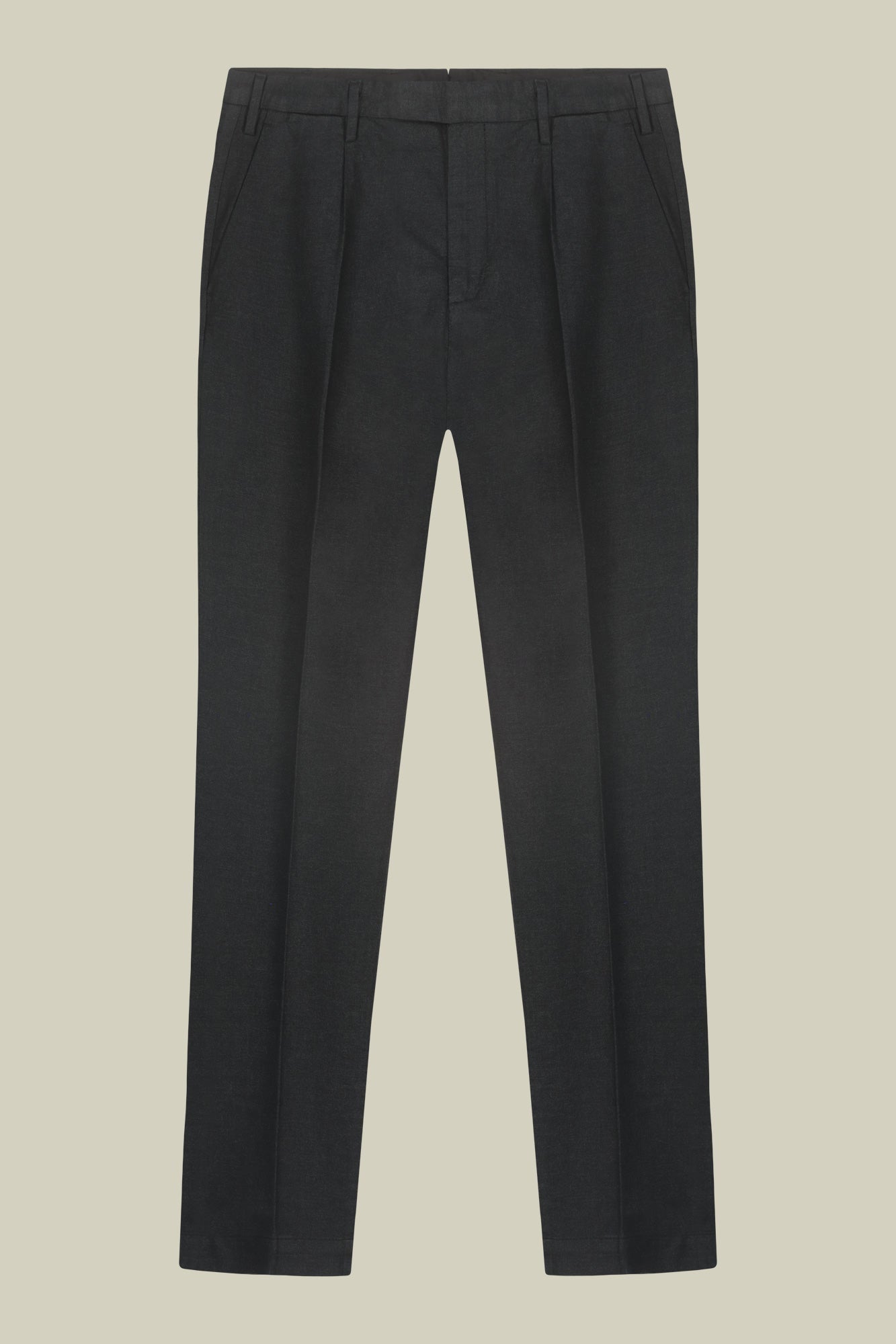 Classic regular fit men's trousers in melange twill