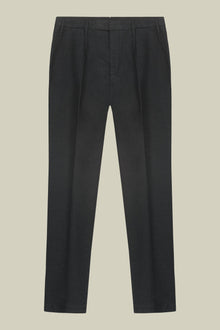 Classic regular fit men's trousers in melange twill