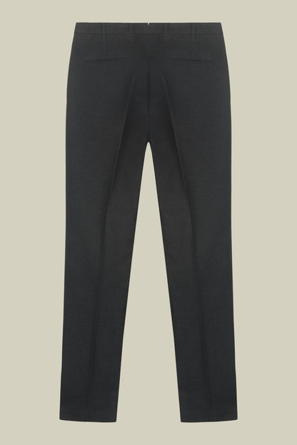 Classic regular fit men's trousers in melange twill