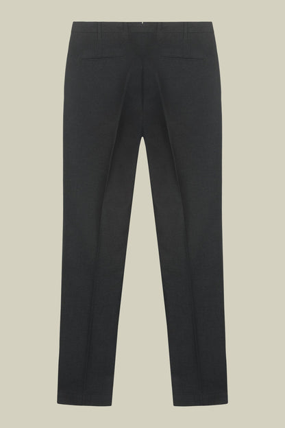 Classic regular fit men's trousers in melange twill