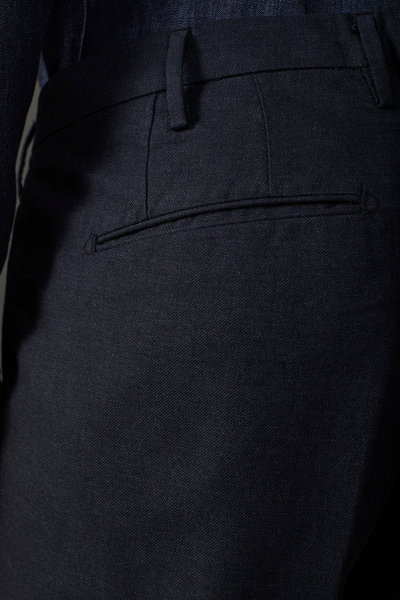 Classic regular fit men's trousers in melange twill