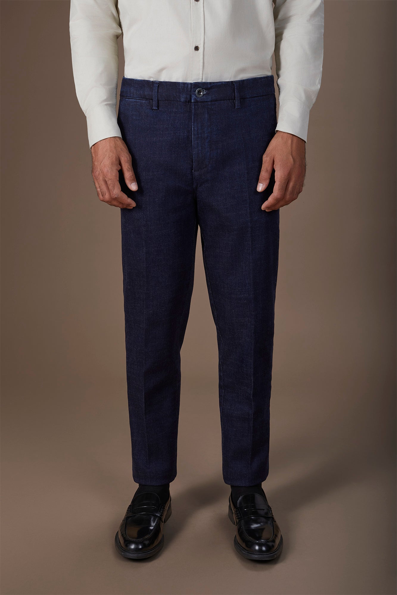 Men's regular fit denim trousers