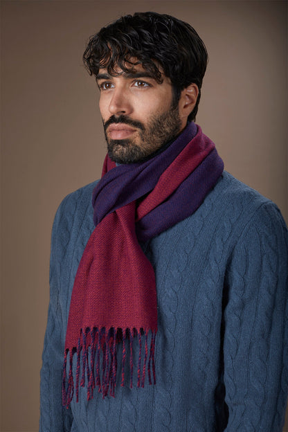 Two-tone double face men's scarf