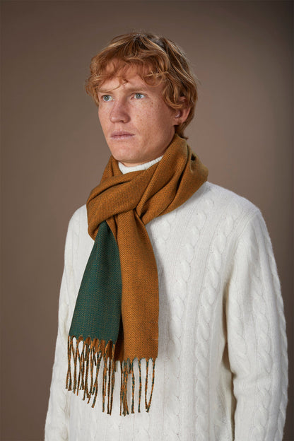 Two-tone double face men's scarf