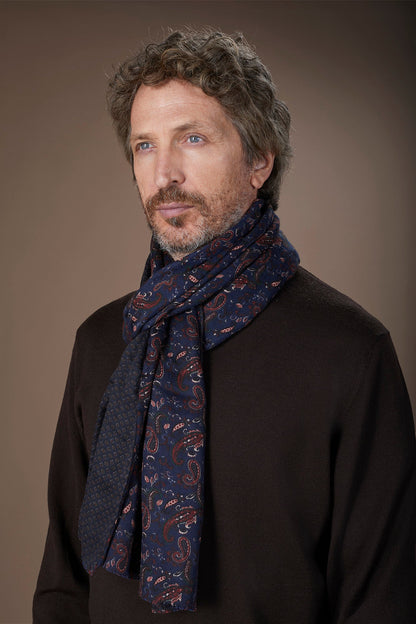 Two-tone double face men's scarf