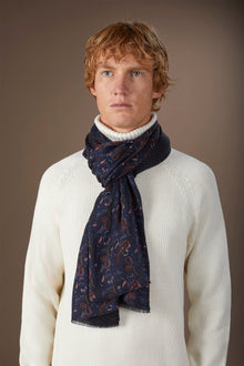 Men's reversible micro pattern pashmina