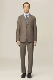 Men's single-breasted regular fit pheasant eye fabric suit