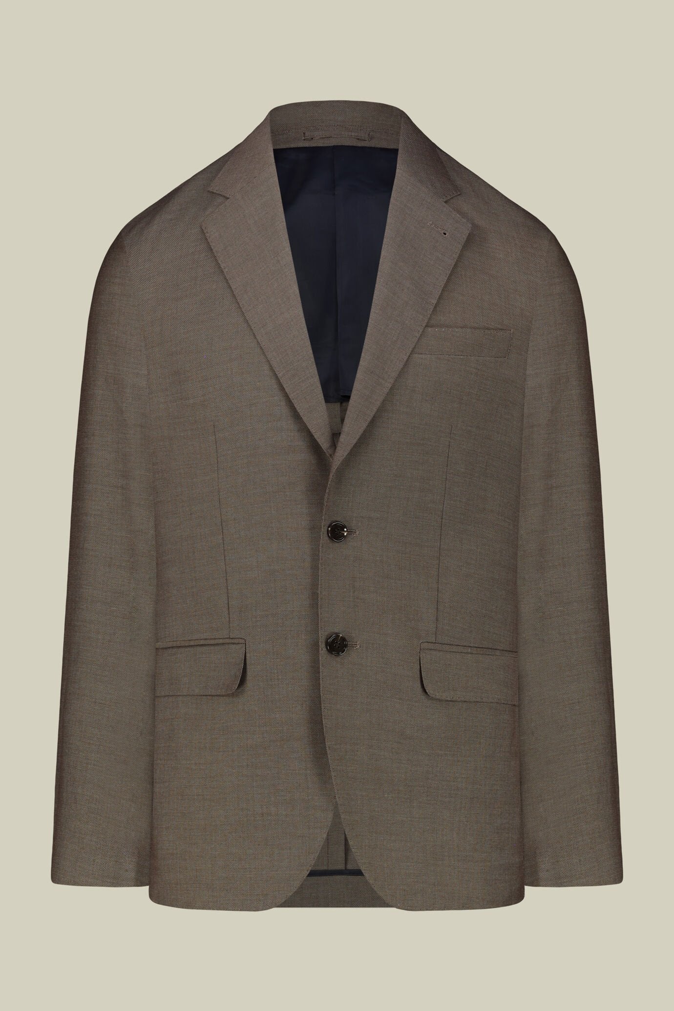 Men's single-breasted regular fit pheasant eye fabric suit