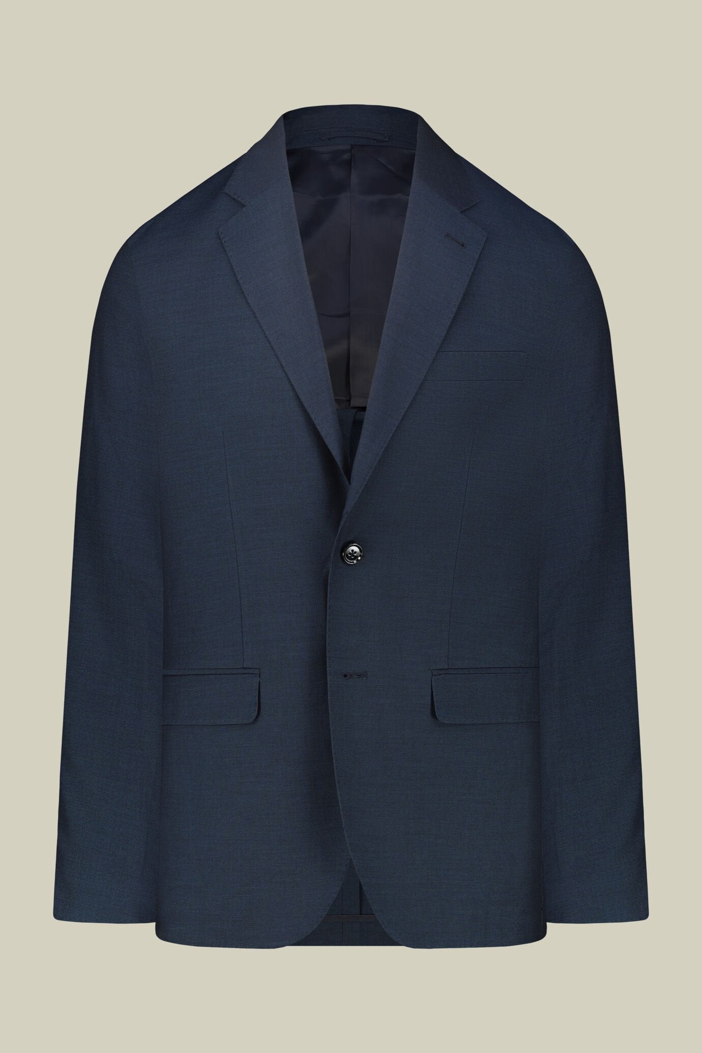 Men's single-breasted regular fit pheasant eye fabric suit