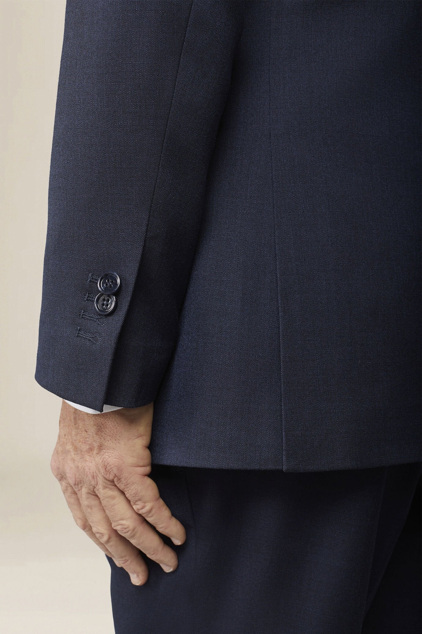 Men's single-breasted suit in grisaille fabric, regular fit