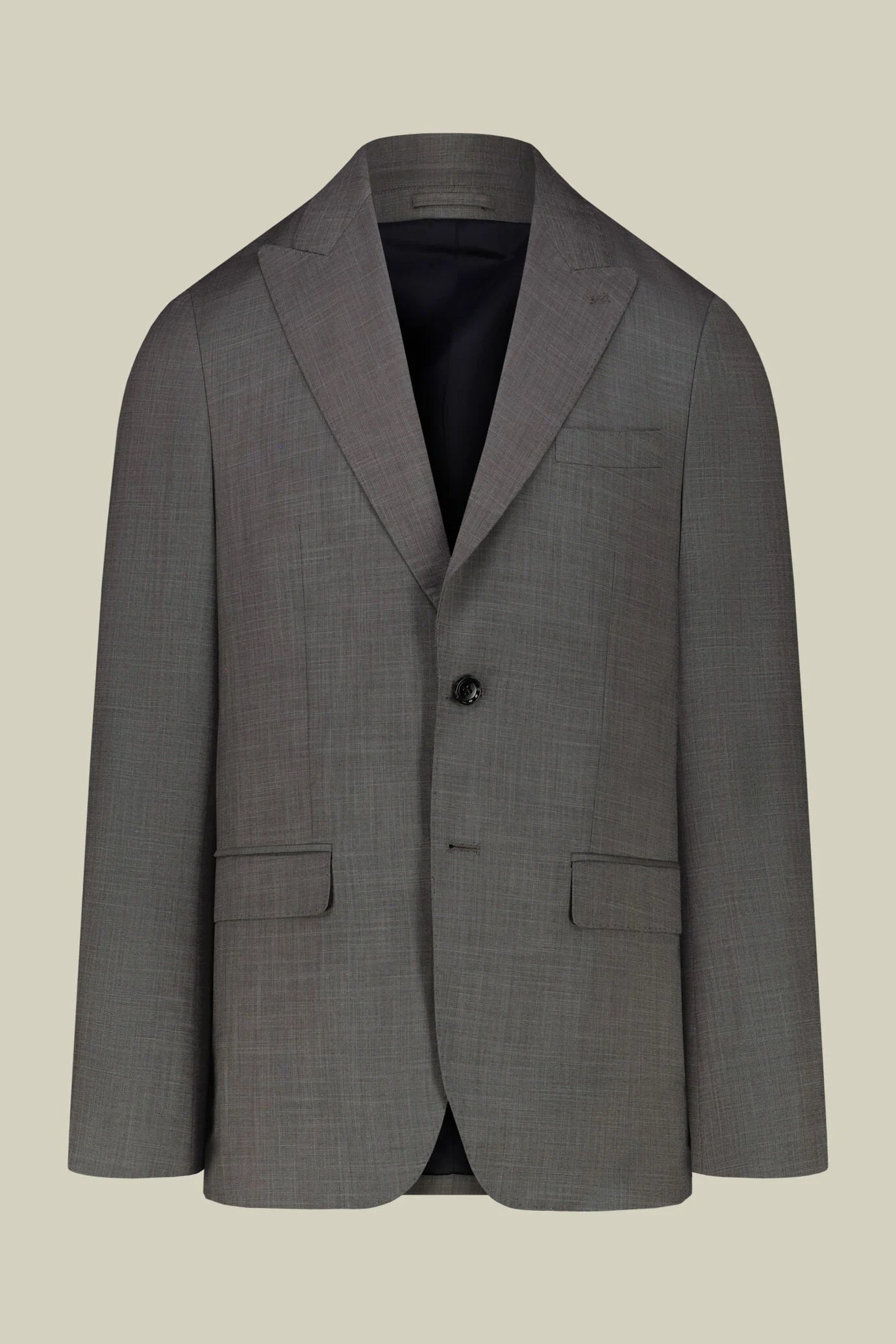 Men's single-breasted suit in grisaille fabric, regular fit