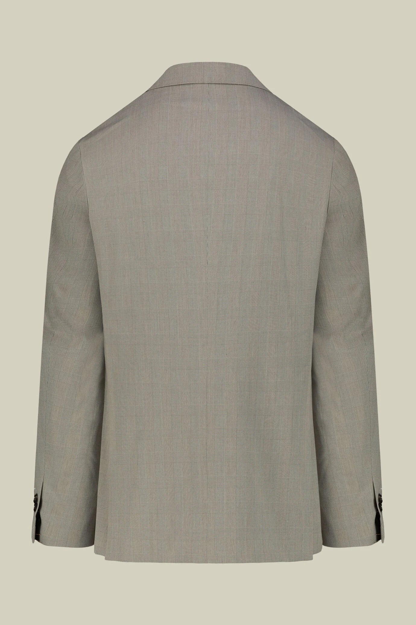 Men's single-breasted regular fit Prince of Wales check suit