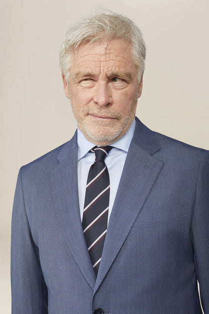 Men's single-breasted regular fit Prince of Wales check suit