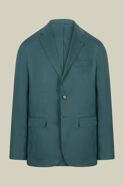 Men's single-breasted suit in 100% linen, regular fit