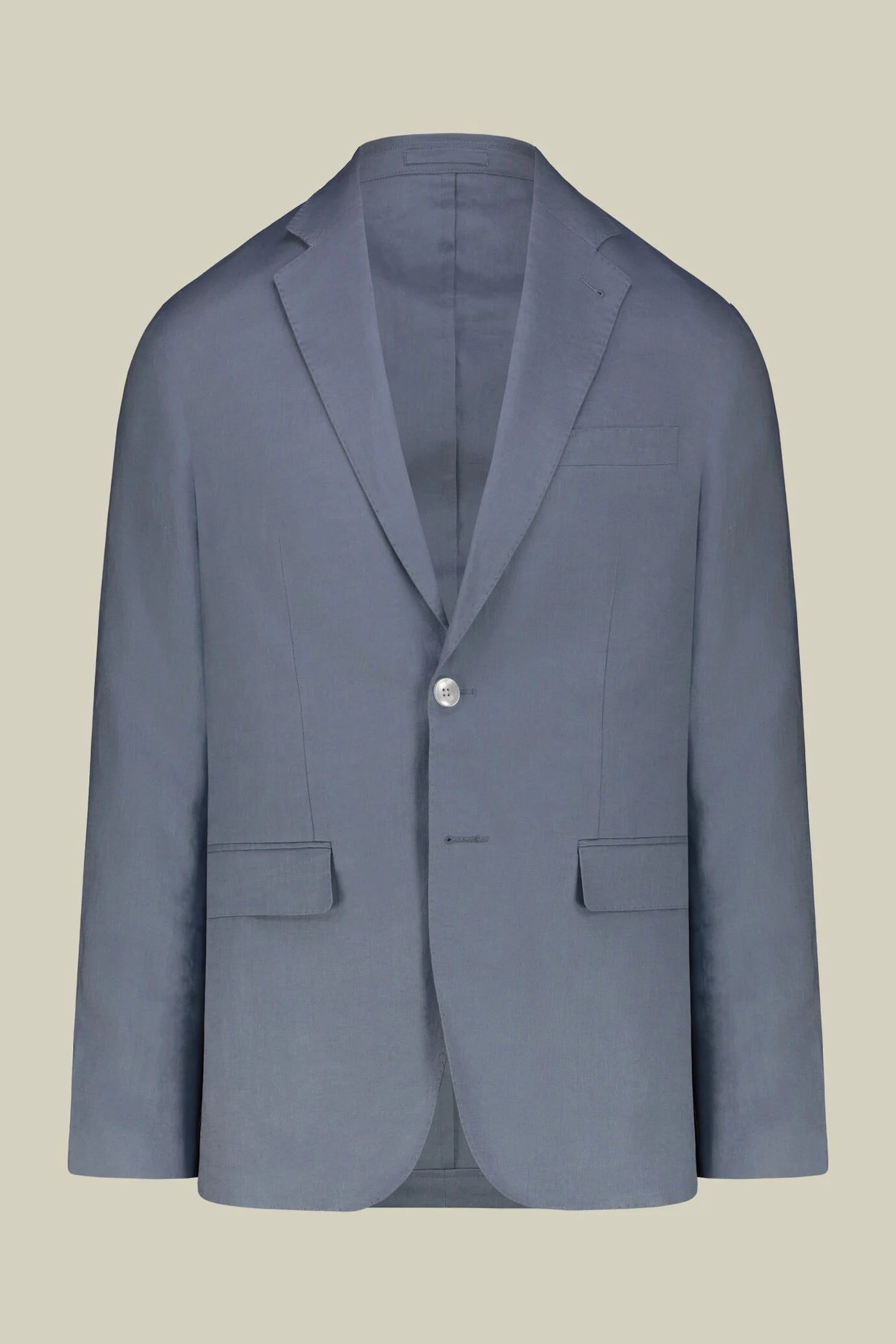 Men's single-breasted suit in 100% linen, regular fit