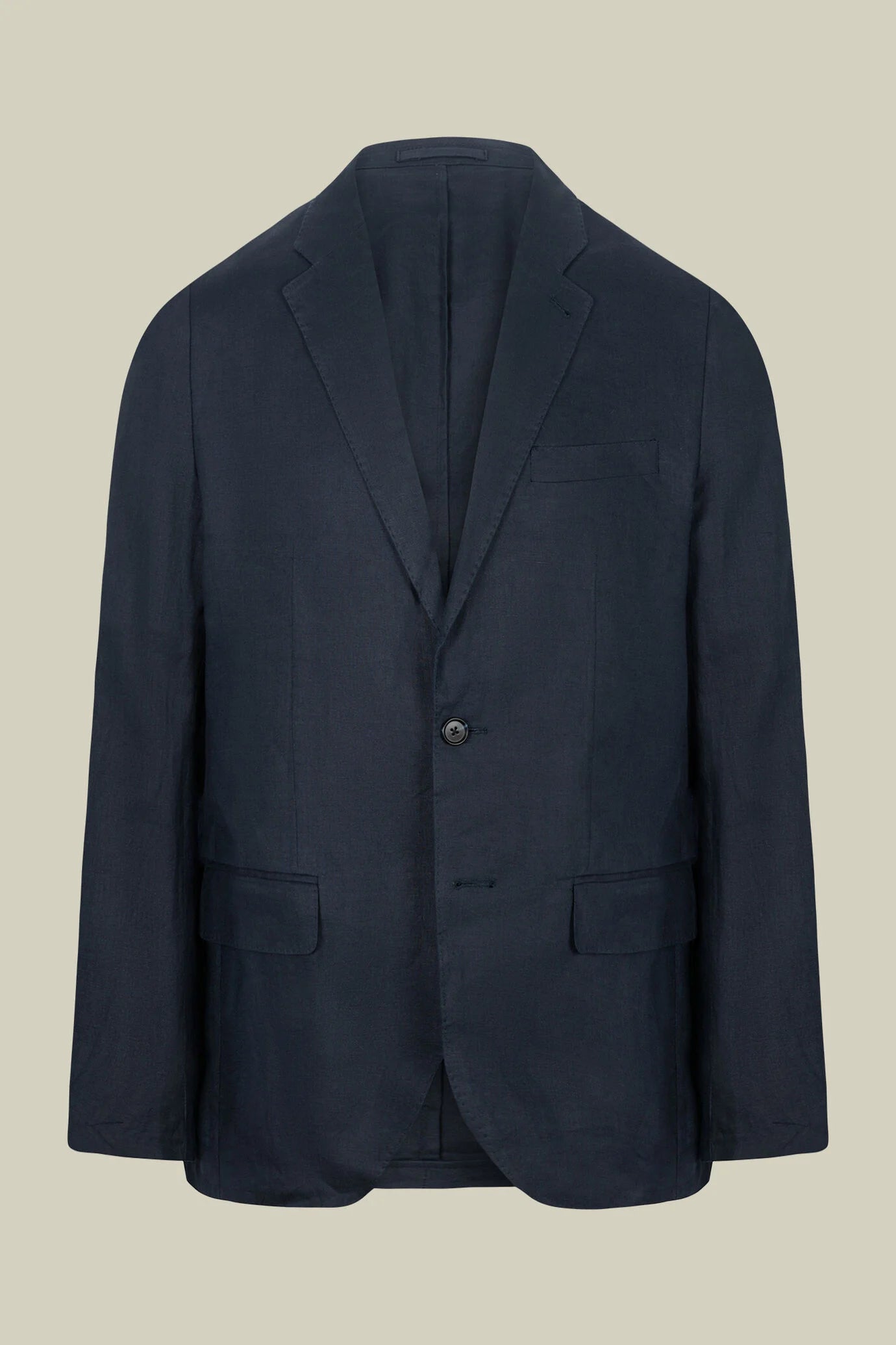Men's single-breasted suit in 100% linen, regular fit