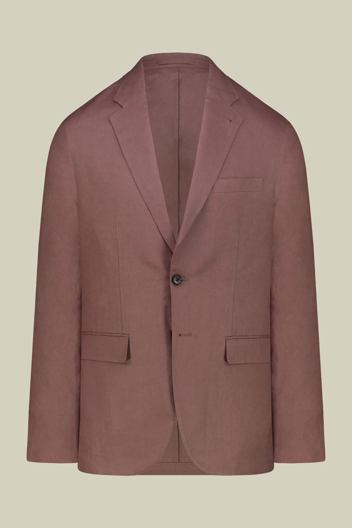 Men's single-breasted suit in 100% linen, regular fit