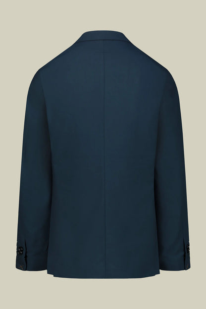 Plain men's suit with regular fit peak lapel jacket
