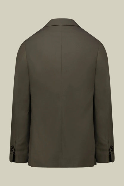Plain men's suit with regular fit peak lapel jacket