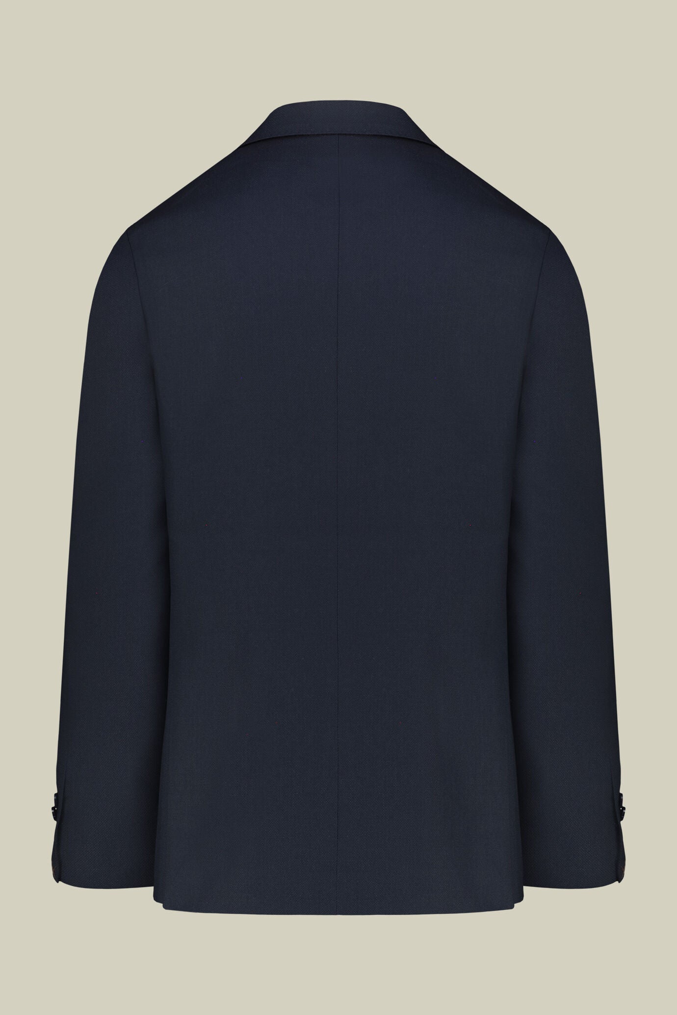 Men's double-breasted suit in plain fabric, regular fit