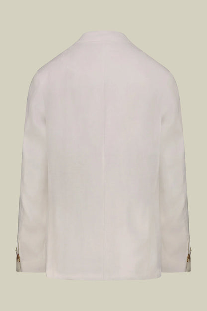 Men's double-breasted suit in 100% linen, regular fit
