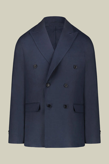 Men's double-breasted suit in 100% linen, regular fit