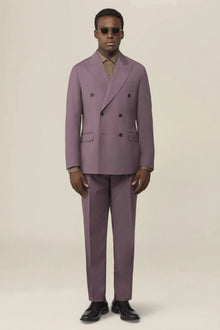 Men's double-breasted Bi-Stretch suit, regular fit
