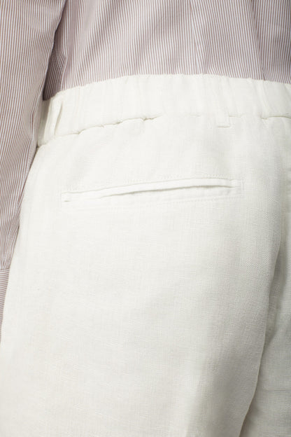 Men's 100% linen Bermuda shorts, regular fit