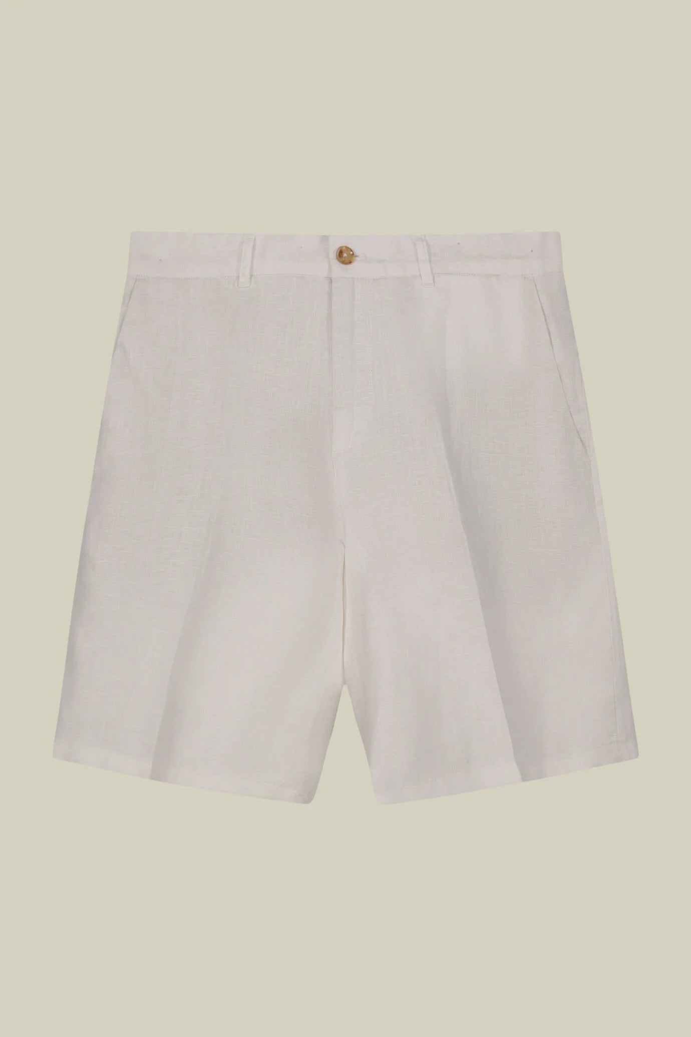 Men's 100% linen Bermuda shorts, regular fit