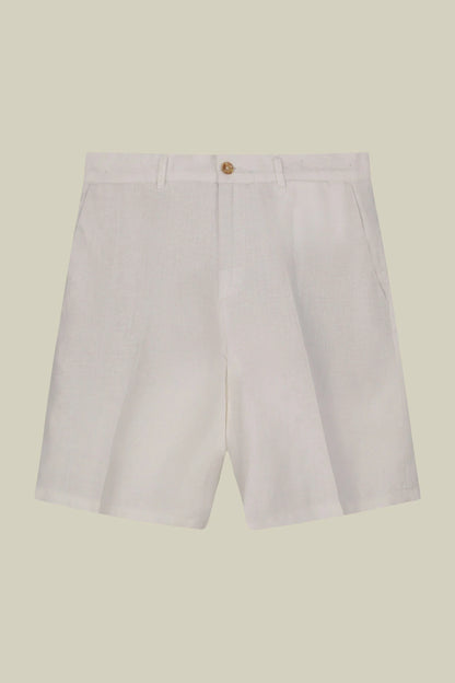 Men's 100% linen Bermuda shorts, regular fit