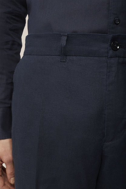 Men's 100% linen Bermuda shorts, regular fit