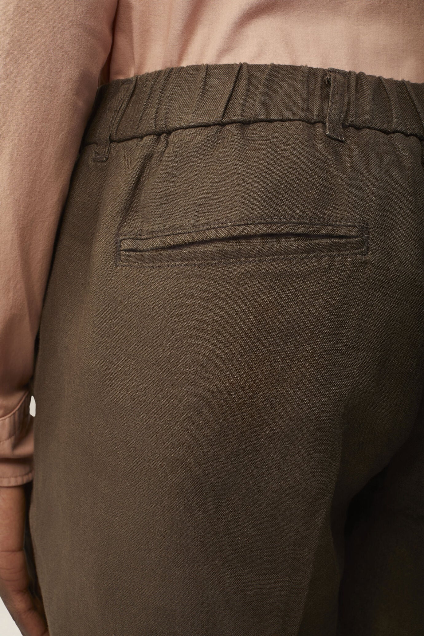 Men's 100% linen Bermuda shorts, regular fit