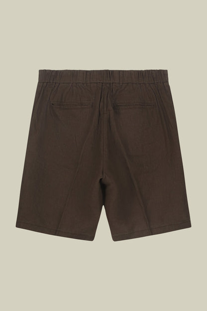 Men's 100% linen Bermuda shorts, regular fit