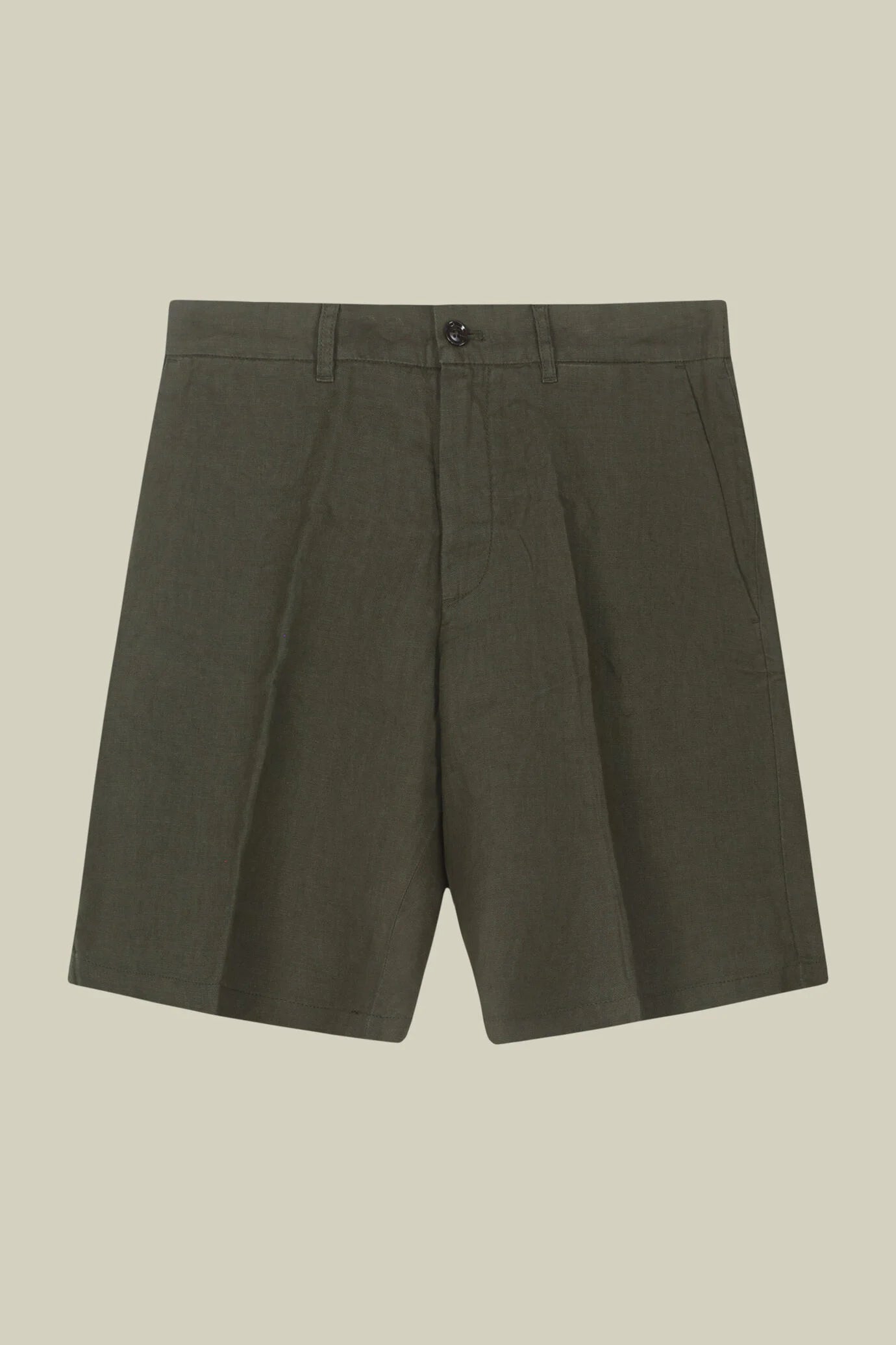 Men's 100% linen Bermuda shorts, regular fit