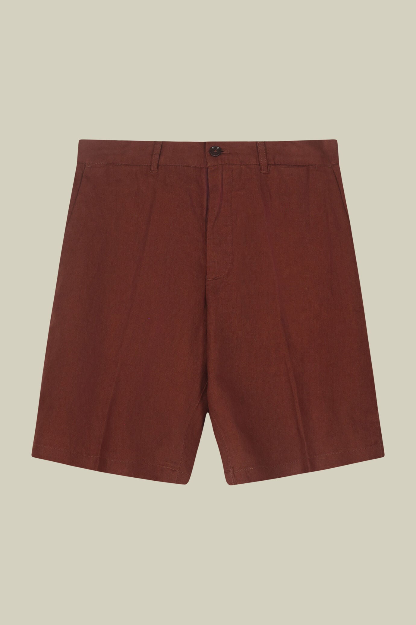 Men's 100% linen Bermuda shorts, regular fit