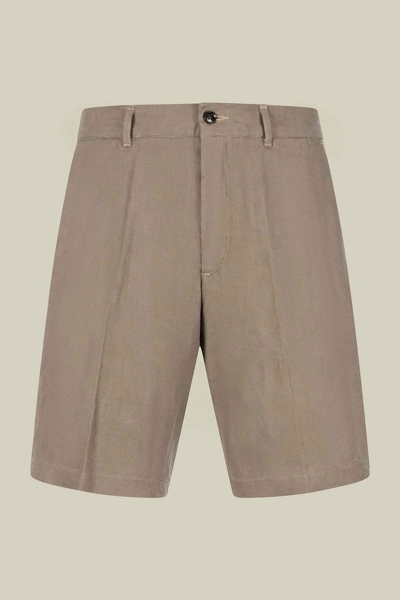 Men's 100% linen Bermuda shorts, regular fit