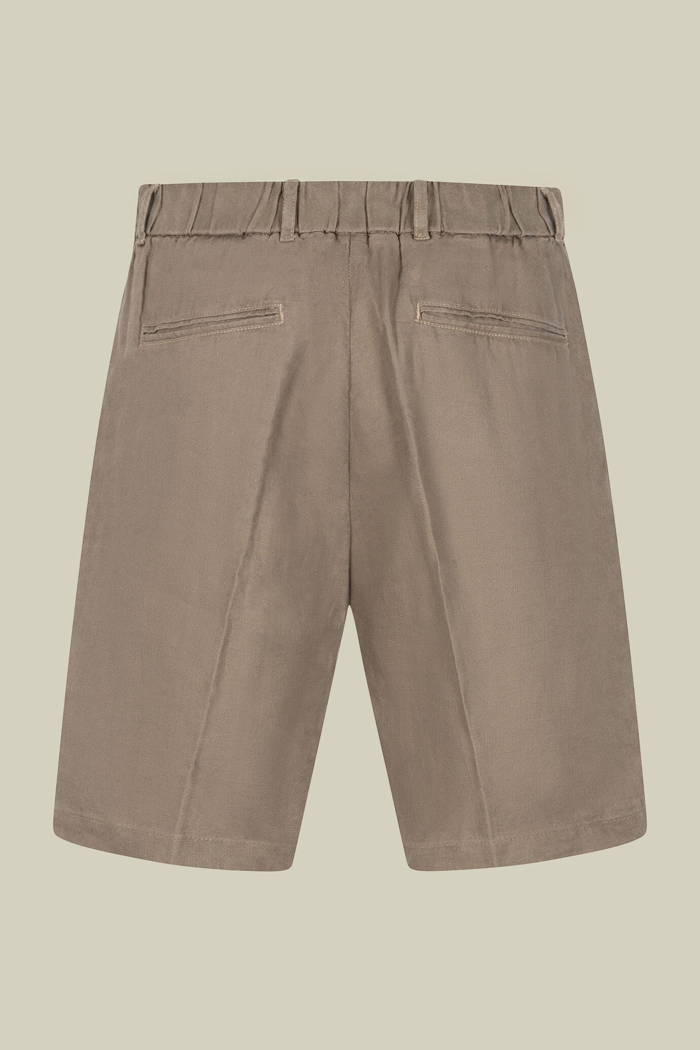 Men's 100% linen Bermuda shorts, regular fit