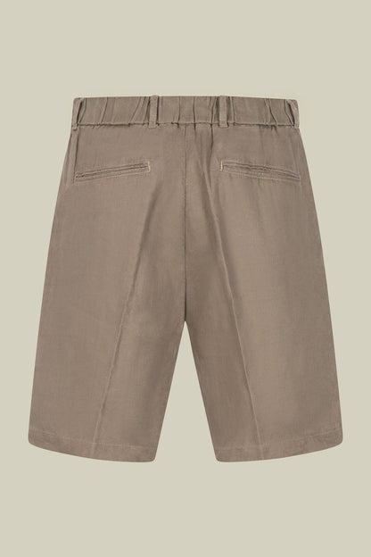 Men's 100% linen Bermuda shorts, regular fit