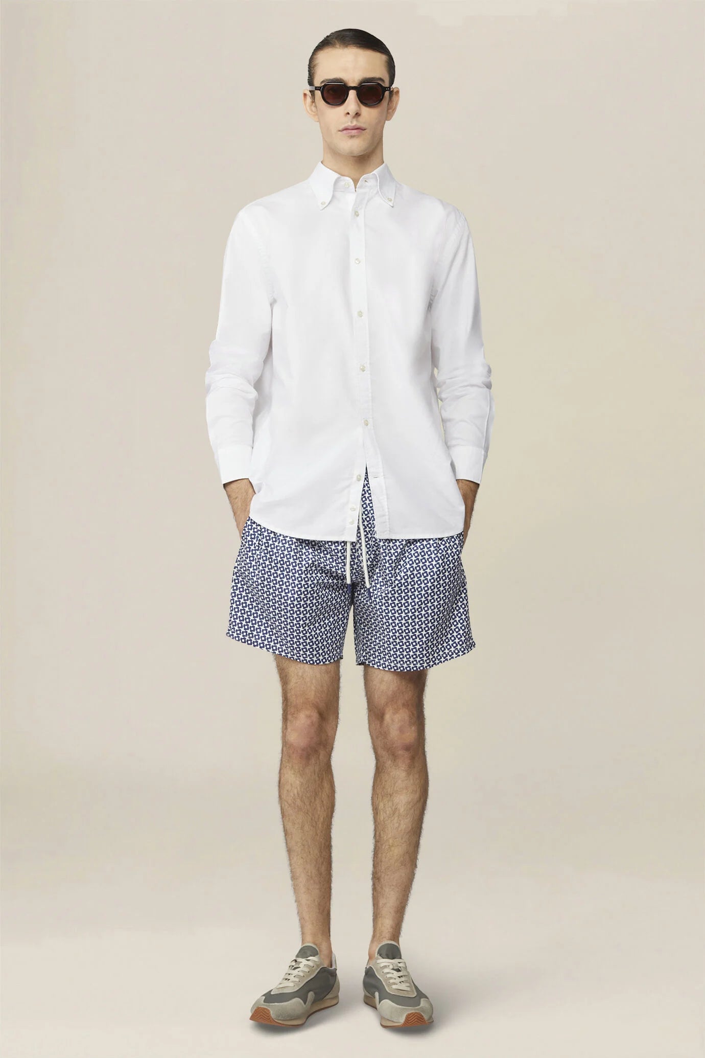 Men's geometric pattern swimwear