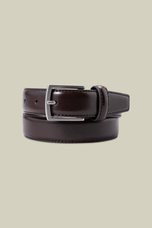 Classic men's belt in 100% leather with stitching