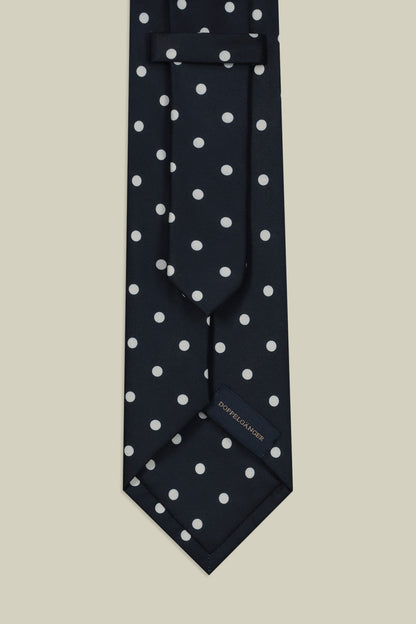 Men's tie with micro polka dots