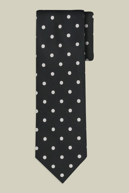 Men's tie with micro polka dots