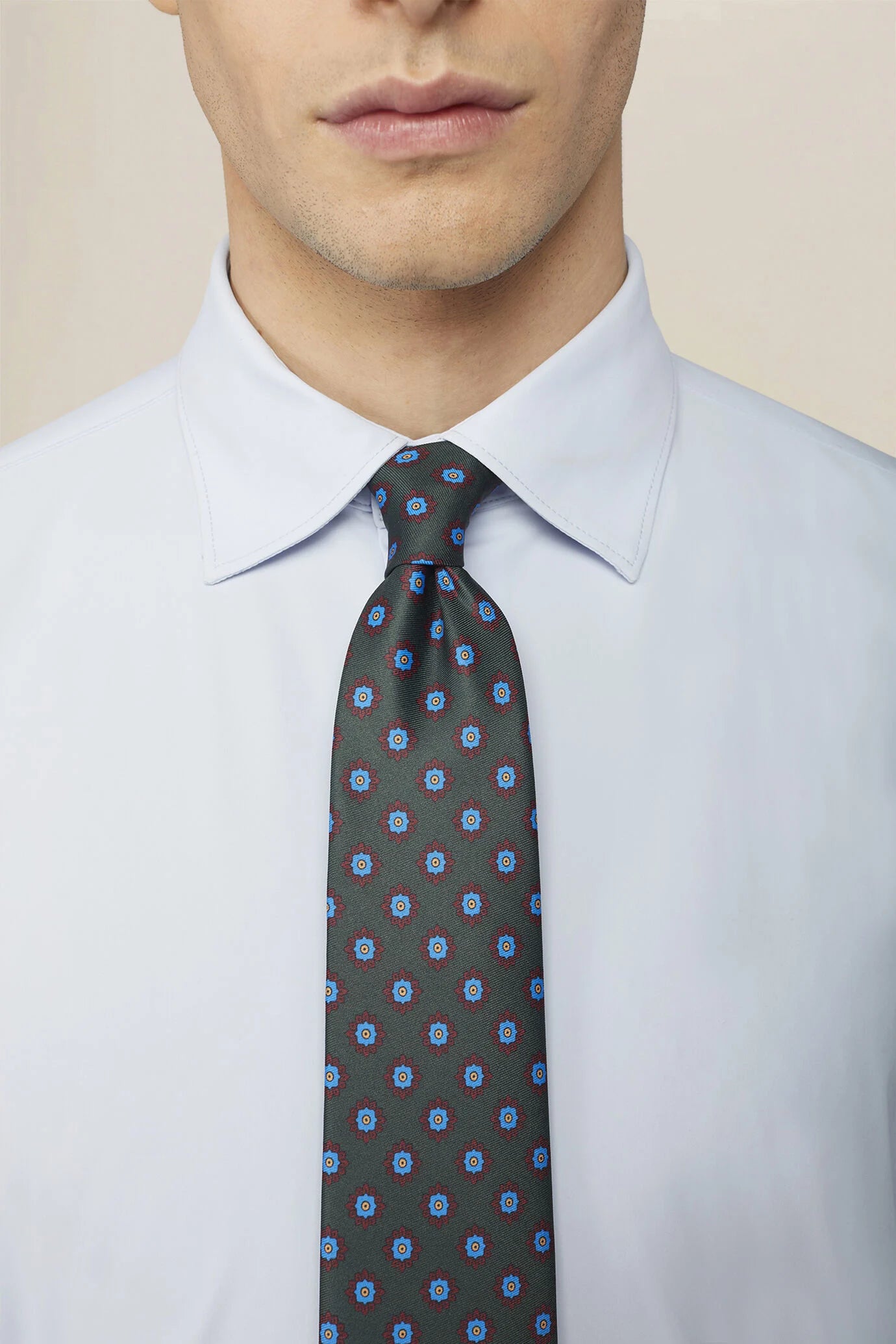 Men's tie with diamond print
