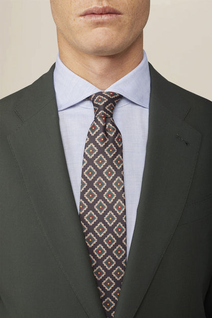 Men's tie with diamond print