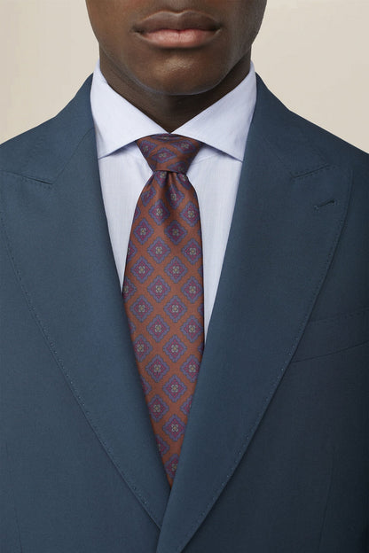 Men's tie with diamond print