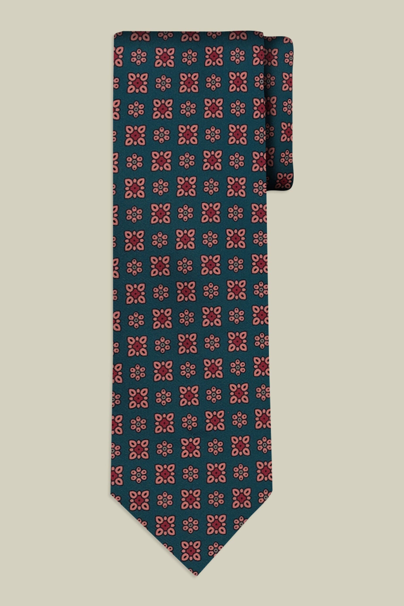 Men's tie with micro floral pattern