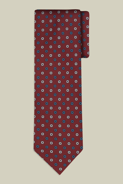 Men's tie with micro floral pattern